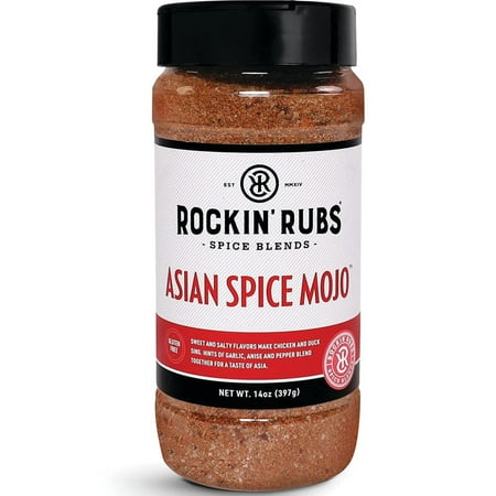 Rockin’ Rubs Asian Spice Mojo Chinese 5 Spice Seasoning Chicken Rub, 14 Oz
