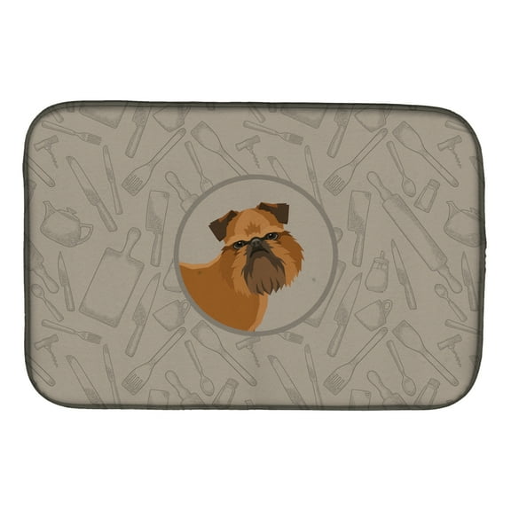 Caroline's Treasures Brussels Griffon In the Kitchen Dish Drying Mat