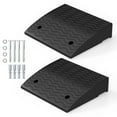 thumbnail image 1 of Gymax 2 Pack Rubber Curb Ramp w/ 6800 LBS Load Capacity 4.5'' Raised Height Wheelchairs, 1 of 10