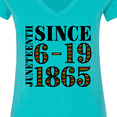 thumbnail image 4 of Inktastic Juneteenth Since 6-19-1865 Women's V-Neck T-Shirt, 4 of 5