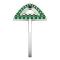 thumbnail image 3 of Statement Engagement Ring for Women - 0.2475ct Simulated Emerald in 14K White Gold Promise Ring, 3 of 6