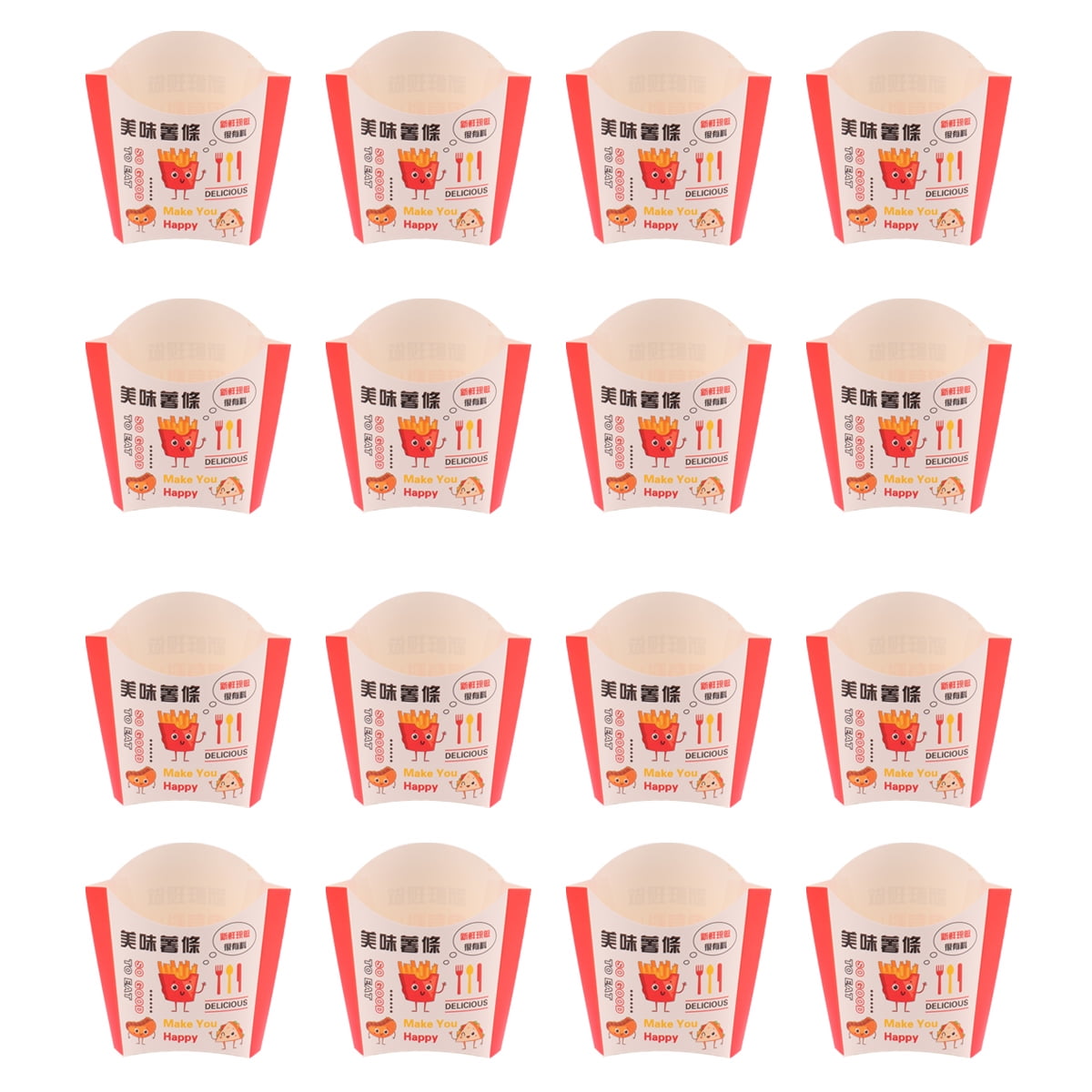 Chips box 100Pcs Paper Chips Box Disposable Fries Holder Portable Snack Food Box Case Snack