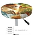 thumbnail image 4 of Balery Lazy Home Style Guinea Pig Fundas de asiento para taburete de bar redondo de tela de terciopelo ajustables que protegen de arañazos y manchas para sillas de 14 a 17 pulgadas.-13 inch, 4 of 7