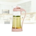 thumbnail image 3 of Jarra de agua fría de vidrio transparente de 1200 ml, tetera para jugos, ideal para guardar y servir bebidas (rosa), 3 of 7