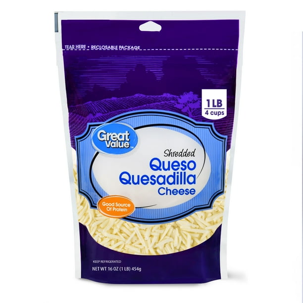 Great Value Gluten Free Shredded Queso Quesadilla Cheese, 16 Oz