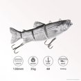 thumbnail image 4 of Nuevo señuelo automático para nadar, máquina electrónica para peces, robot para peces, cebo para peces, 130 mm, 35 g, hélice en espiral, cebo inteligente cruzado, 4 of 5