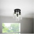 thumbnail image 2 of Hampton Bay Sutton Place 14 in. 3-Light Matte Black Flush Mount, Farmhouse Ceiling Light, 2 of 8