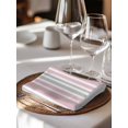 thumbnail image 6 of Pink Grey Stripe Cloth Napkins Set of 4 Reusable Dinner Napkins, Farmhouse Minimalist Striped Cocktail Napkin Washable Table Napkins for Wedding/Holiday Party/Baby Shower 20"x20", 6 of 7