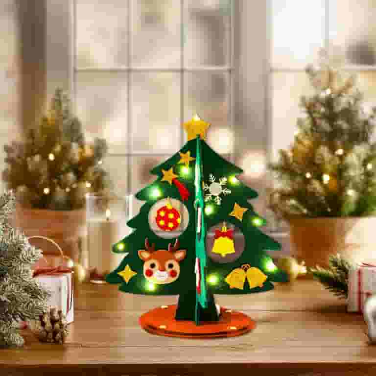 YFTDEF DIY Felt Christmas Tree, Interactive Holiday Decoration