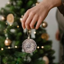 Eolstice Sparkling Mixed Shape Christmas Ornament Assortment, Sequined Special Design Tree Baubles, Versatile Holiday Decor For Wreaths Garlands Centerpieces