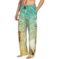 thumbnail image 6 of Gukieu Starfish And Seashell On The Beach Print Men's Home Trousers, Elastic Drawstring Home Pajamas Clothing Suitable for Adult Men-Small, 6 of 6