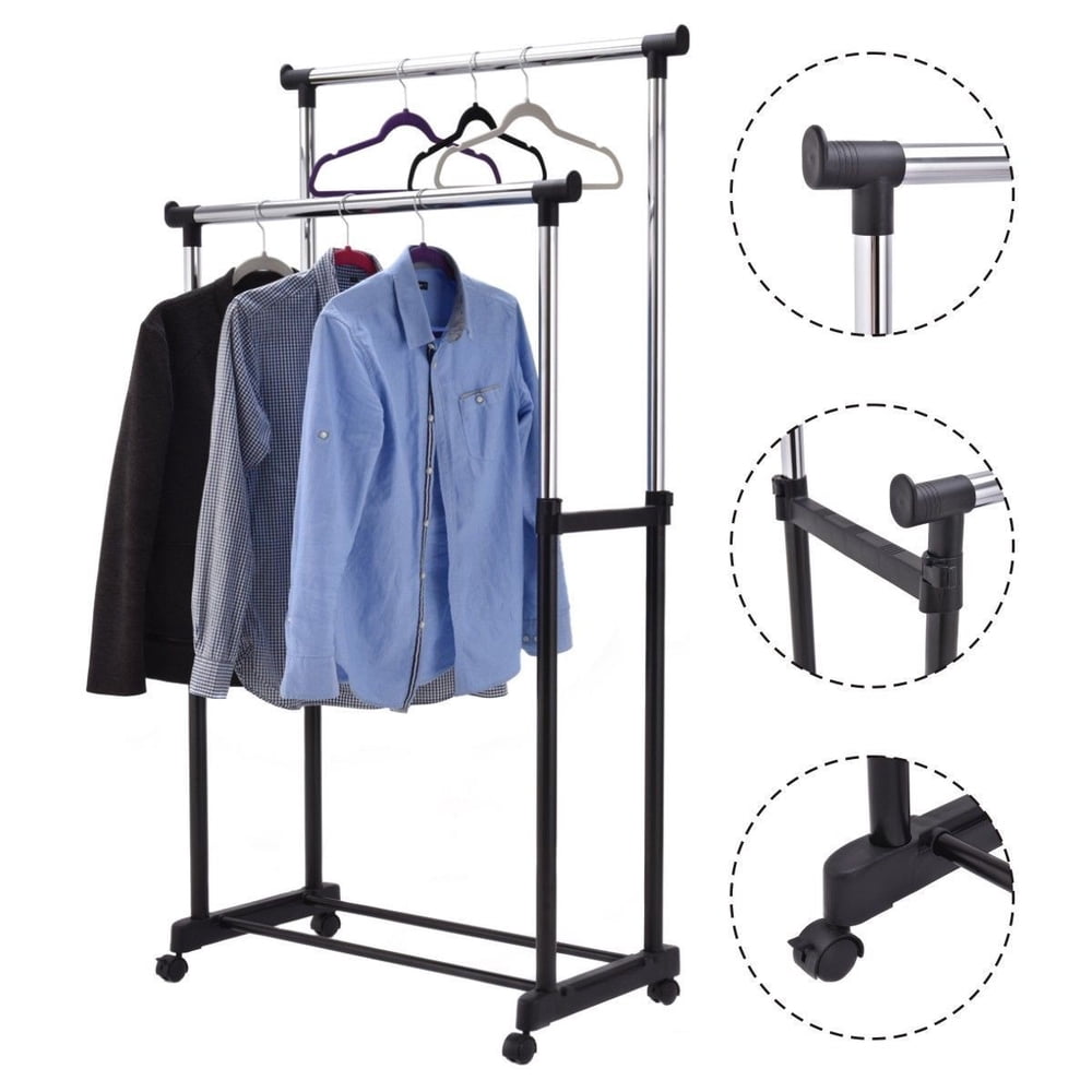 portable hanging rails for clothes