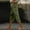 Army Green, variant on PWPSG Womens Elastic Waist Drawstring Linen-Blend Capri Pants, Ornate Side Buttons with Casual Relaxed Daily Style Blue M