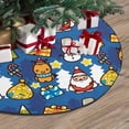 thumbnail image 3 of FMSHPON Winter Blue Background Xmas Christmas Tree Skirt Stand Mat for Holiday Party Decoration Indoor Outdoor 36 inches, 3 of 3