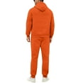 thumbnail image 4 of Nokdvo Mens Sweatsuits Long Sleeve Tracksuit with Pockets Solid Color Hoodies and Sweatpants Two Piece Sets Athletic Training Lounge Fashion Sport Outfits,Saffron M, 4 of 4