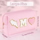 thumbnail image 4 of Bolsa de cosméticos con letras rosas, bolsas de aseo para el cuidado de la piel de chenilla, viaje para mujeres y niñas, 4 of 4