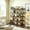 Brown, variant on Bellemave 5 Tier Large Open Bookshelf, Home Office Display Shelves with Metal Frame, Vintage Industrial Bookcases with Back Fence, High-quality MDF Board (Black)