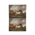 thumbnail image 5 of Wukai Three Horses Oil Painting Print Garden Flag 12.5x18 Inch Double Sided Sun-resistant Rain-resistant, Wrinkle-resistant Colorfast(Only Flag), 5 of 7