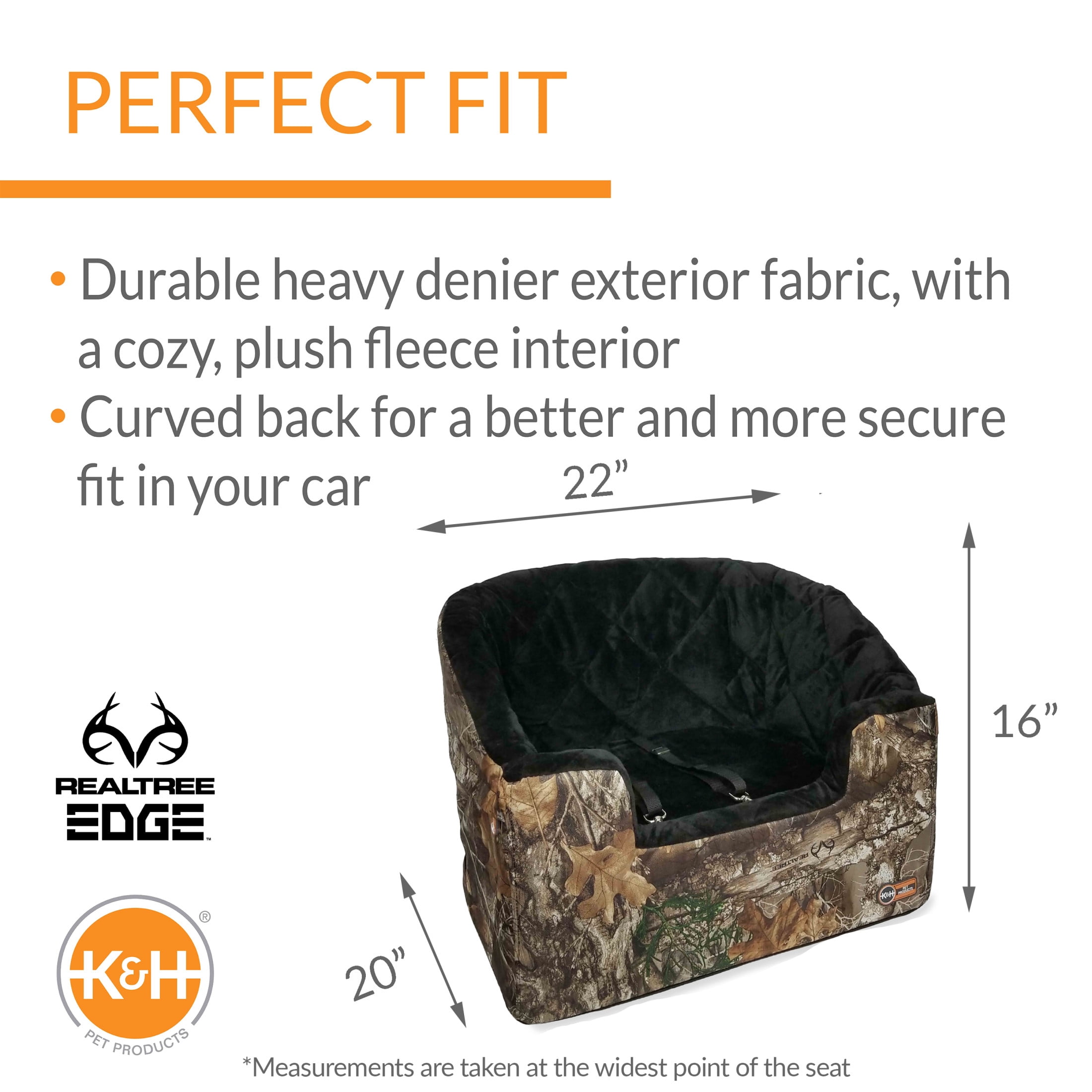 K&H Pet Products Bucket Booster Pet Seat Realtree EDGE Large