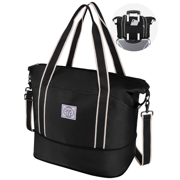 Bolsa de viaje WALNEW, impermeable, de fin de semana, con compartimento húmedo