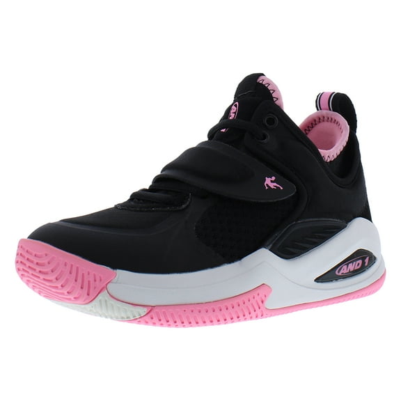 AND1 Gamma 4.0 SS PS Girls Shoes Size 1, Color: Black/White/Dark Pink