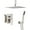 Brushed Nickel, variant on 10 Inch Bathroom Luxury Rain Mixer Complete Combo Set Ceiling-Mounted Rainfall Shower Head and Handle System