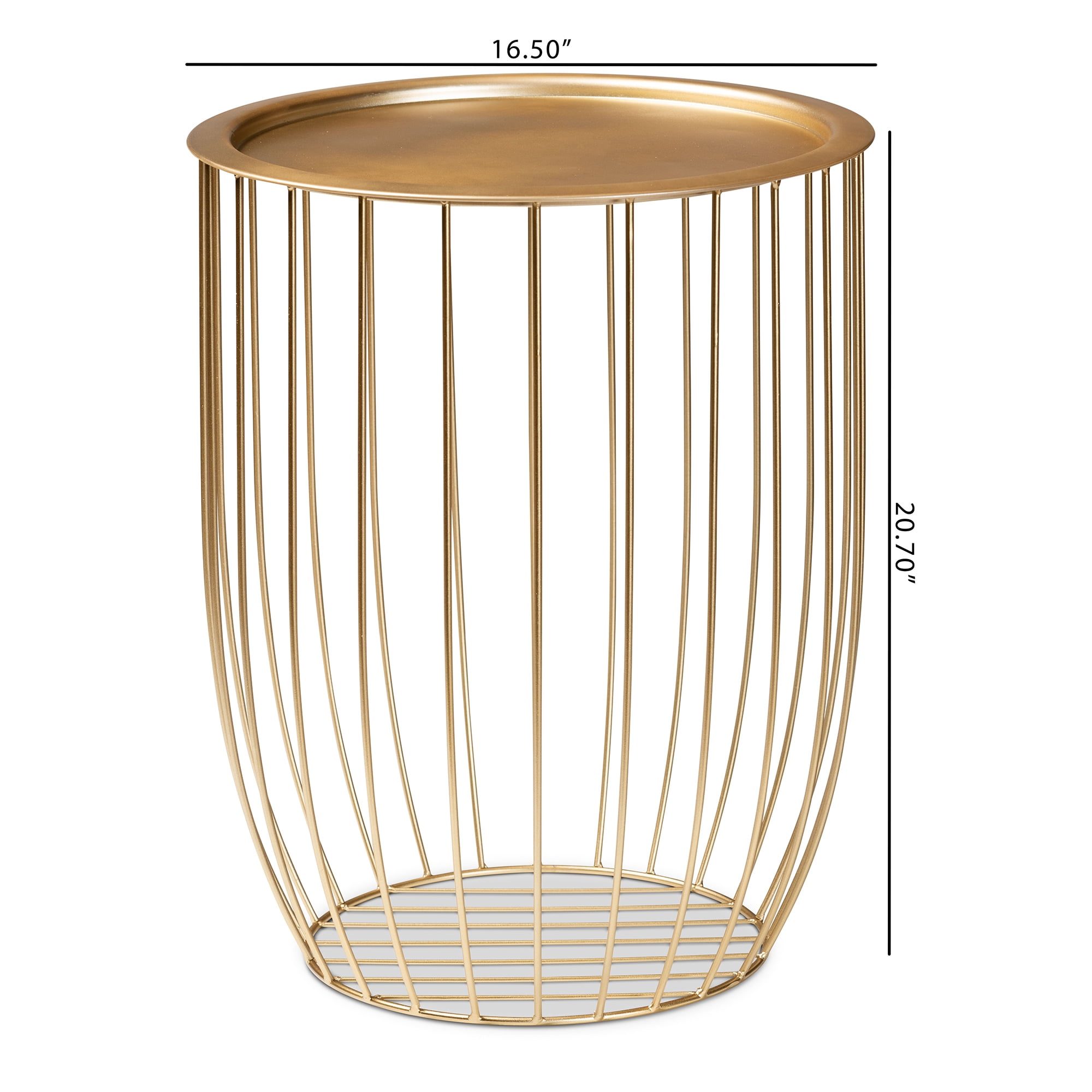Baxton Studio Mabon Modern and Contemporary Gold Finished Metal End Table
