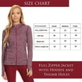 thumbnail image 3 of Women's Seamless Full Zipper Jacket with Hoodie and Thumb Holes, 3 of 5