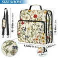 thumbnail image 2 of FORMRS Zipper Binder with Shoulder Strap 1.5-inch Ring 500 Sheet Capacity File Bag, Beige Floral, 2 of 5