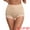 Beige, variant on Unique Bargains Tummy Control Shapewear Stripe Mesh Underwear Panties XL Coffee