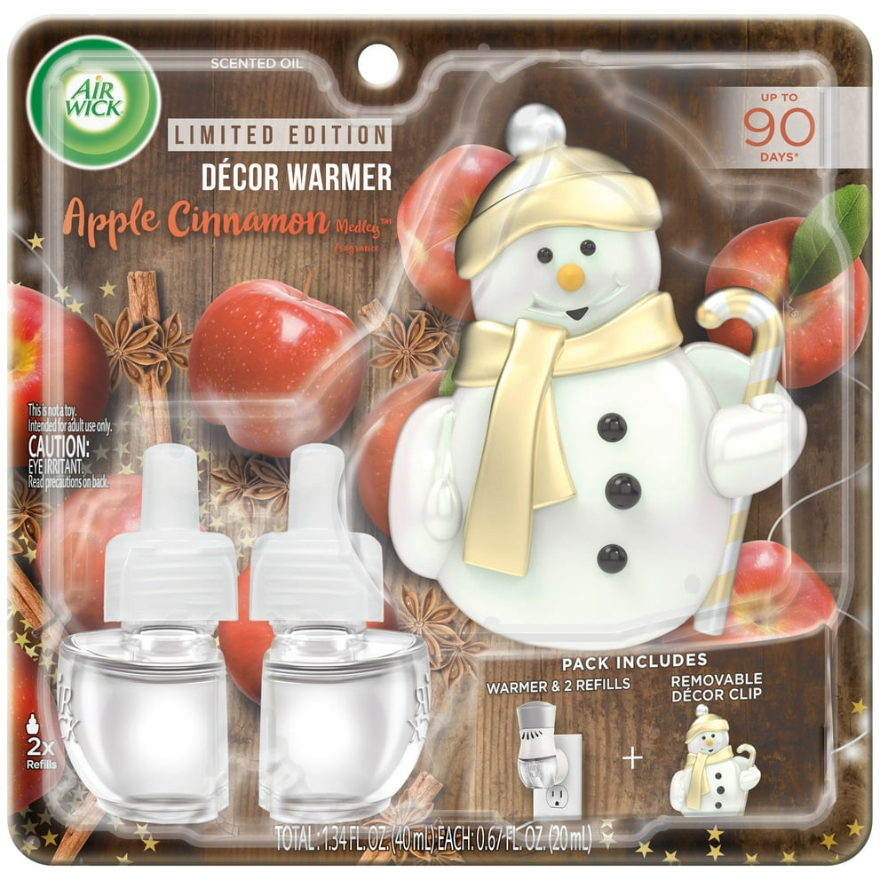 Air Wick plug in Scented Oil Starter Kit with Snowman Décor Clip