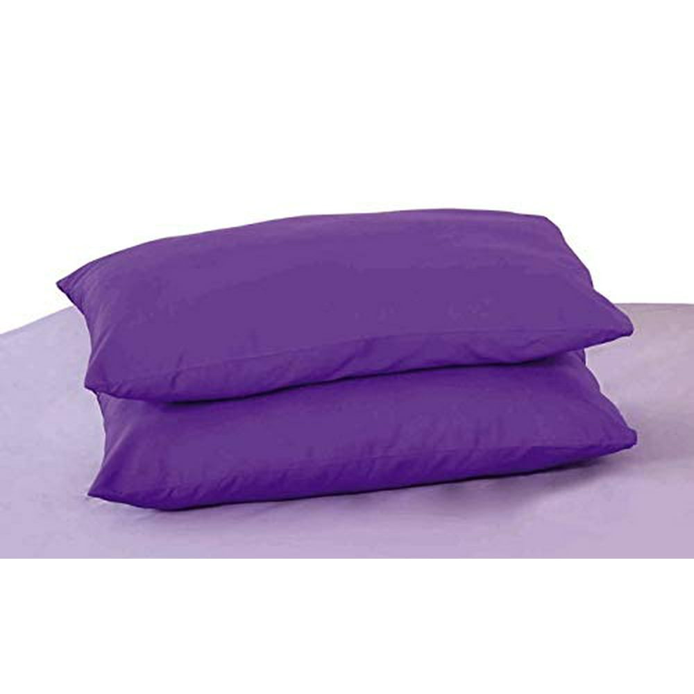 Crescent 2 Pack Purple Pillow Cover, Pillowcases, 100 Pure Natural