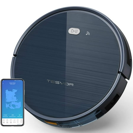 Tesvor X500 Robot Vacuum Cleaner with App & Remote Control, Upgraded 1500 Pa Max Suction, Ultra-Slim, Self-Charging Robotic Vacuum Cleaner for Pet Hair, Compatible with Alexa Voice Control -Moon (Best Cache Cleaner App)