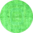 thumbnail image 1 of Ahgly Company Indoor Round Abstract Green Modern Area Rugs, 7' Round, 1 of 4