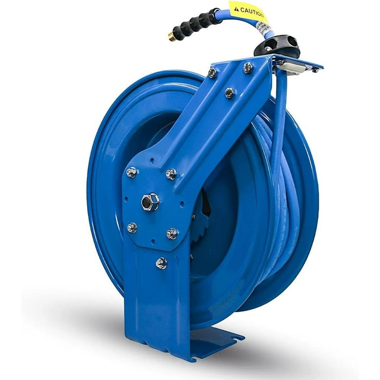 ReelWorks Auto Rewind Air Hose Reel — With 3/8in. x 25ft. Rubber