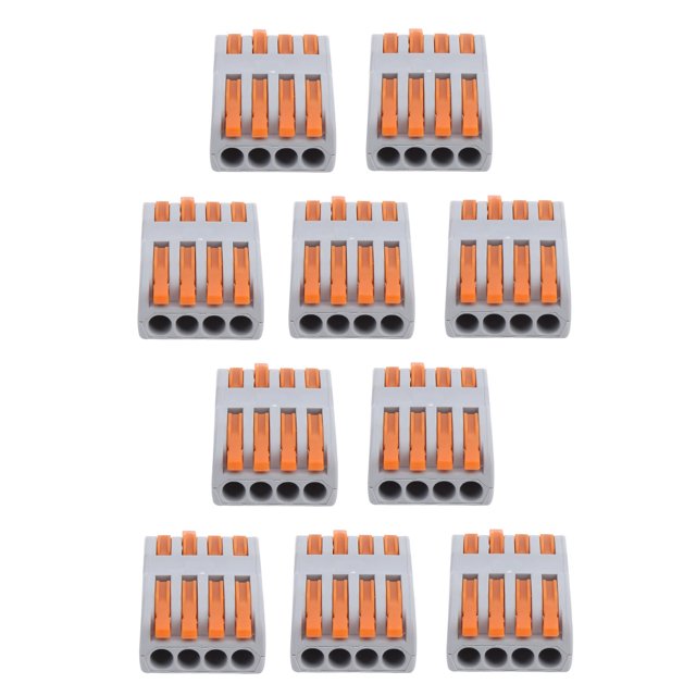 Conector 10pcs conectores de alambre compacto bloque de terminal de tuerca spl-4 tipo de empalme de conexión rápida