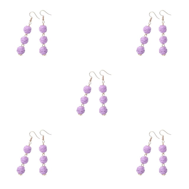 Sonducket 1 par de pendientes de gancho trenzado para mujer, pendientes colgantes para novia, boda, compromiso, joyería, accesorios para disfraces, Type2 NO2 Sonducket CBP268472