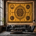 thumbnail image 6 of Moon Stars Square with Circular Mandala Textured Distressed, Mystical Fantasy for Space Lovers, Galaxy Room Decor, Mother'S Day Gift, Tapestry Wall Hanging for Bedroom and Dorm, 6 of 7