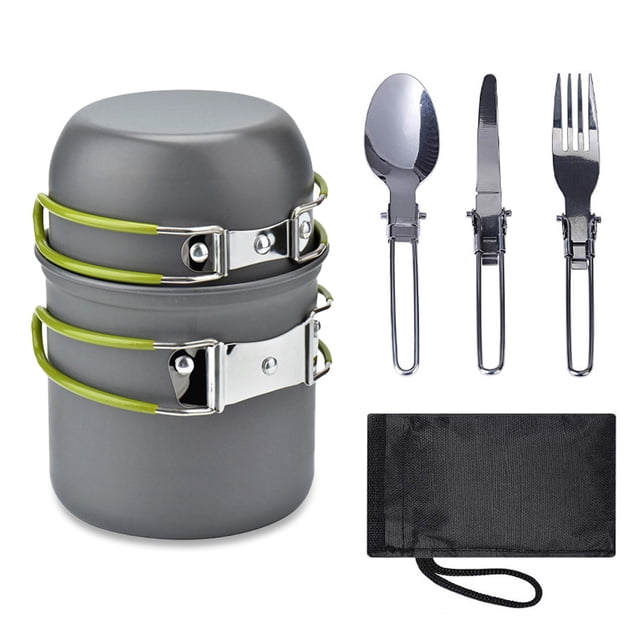 Camping Utensilios de cocina de aluminio Acero inoxidable Picnic Vajilla al aire libre Pote Nón Advancent OD003504-01B