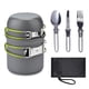 thumbnail image 1 of Camping Utensilios de cocina de aluminio Acero inoxidable Picnic Vajilla al aire libre Pote Nón tholdsy OD003504-01B, 1 of 7