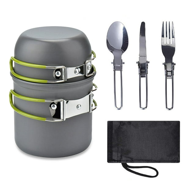 Camping Utensilios de cocina de aluminio Acero inoxidable Picnic Vajilla al aire libre Pote Nón tholdsy OD003504-01B