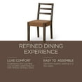 thumbnail image 4 of Open Box Maven Lane Rustic Dining Chair, Brown with Clay Canvas Fabric, 2pc, 4 of 6
