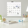 Quartet 1-Month Magnetic Dry Erase Calendar Board, Silver, 14 x 14 Inch