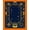 Navy Blue Orange, Pattern 3, variant on ODIKA Gamer Pixel Pink Burst Joystick Border Arcade Rectangular Video for Dorm Room, Small Living Apartment, Stain Resistant Low Profile