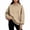 Khaki_1, variant on Sweatshirts for Women Stand-Collar Oversized Pullover Turtleneck Long Sleeve Solid Blouse Tops Trendy Fall Fashion ,Size S-5XL