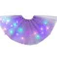 thumbnail image 1 of GirlsKidsNeonLedTutuSkirtPartyStageDanceWearPleatedLayeredTulleLightUp, 1 of 4
