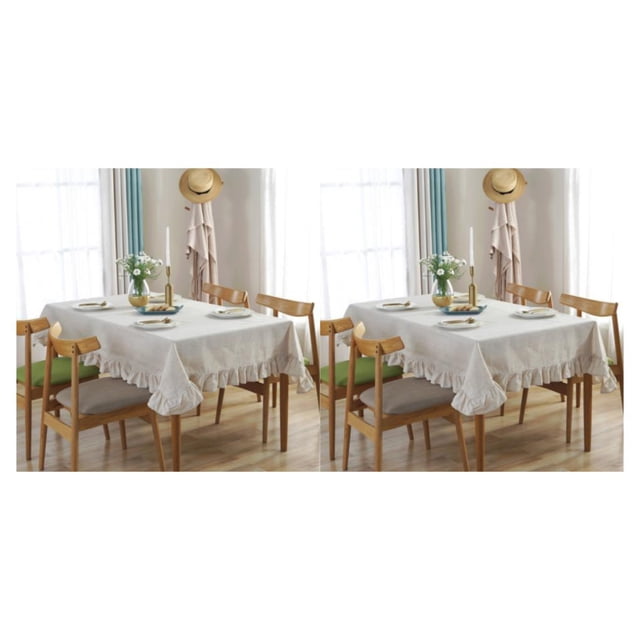 Destyer Cotton Table Cover Easy Care And Wide Application Reliable Choice For Everyday linen 90*90CM 2Set