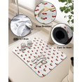 thumbnail image 2 of Cherry Dish Drying Mat for Kitchen Counter, Super Absorbent Quick Dry Coffee Bar Mat Pad Thin Diatomaceous Sink Mat Non Slip Dish Drainer Mat 16''x18'' Red Fruits Filling Green Leaf Botanical, 2 of 6