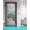 thumbnail image 5 of Window Privacy Film Coastal Turtle Stained Glass Window Film Decorative Sun Block Window Cover Farmhouse Ocean Nautical Marine Life Window Clings Static Adhesive Sticker for Bathroom 35.4"x78.7", 5 of 7