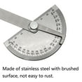 thumbnail image 5 of SEIWEI 2PCS Stainless Steels 0-180 Degrees Protractor with Ruler Durable Metal Ruler Angle Finder Tool for Carpenters Architects Painters (Solid+Hollow), 5 of 8